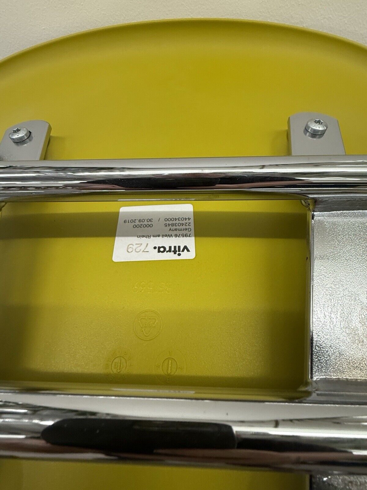 Eames Plastic Side Chair DSS in Mustard 729 Model