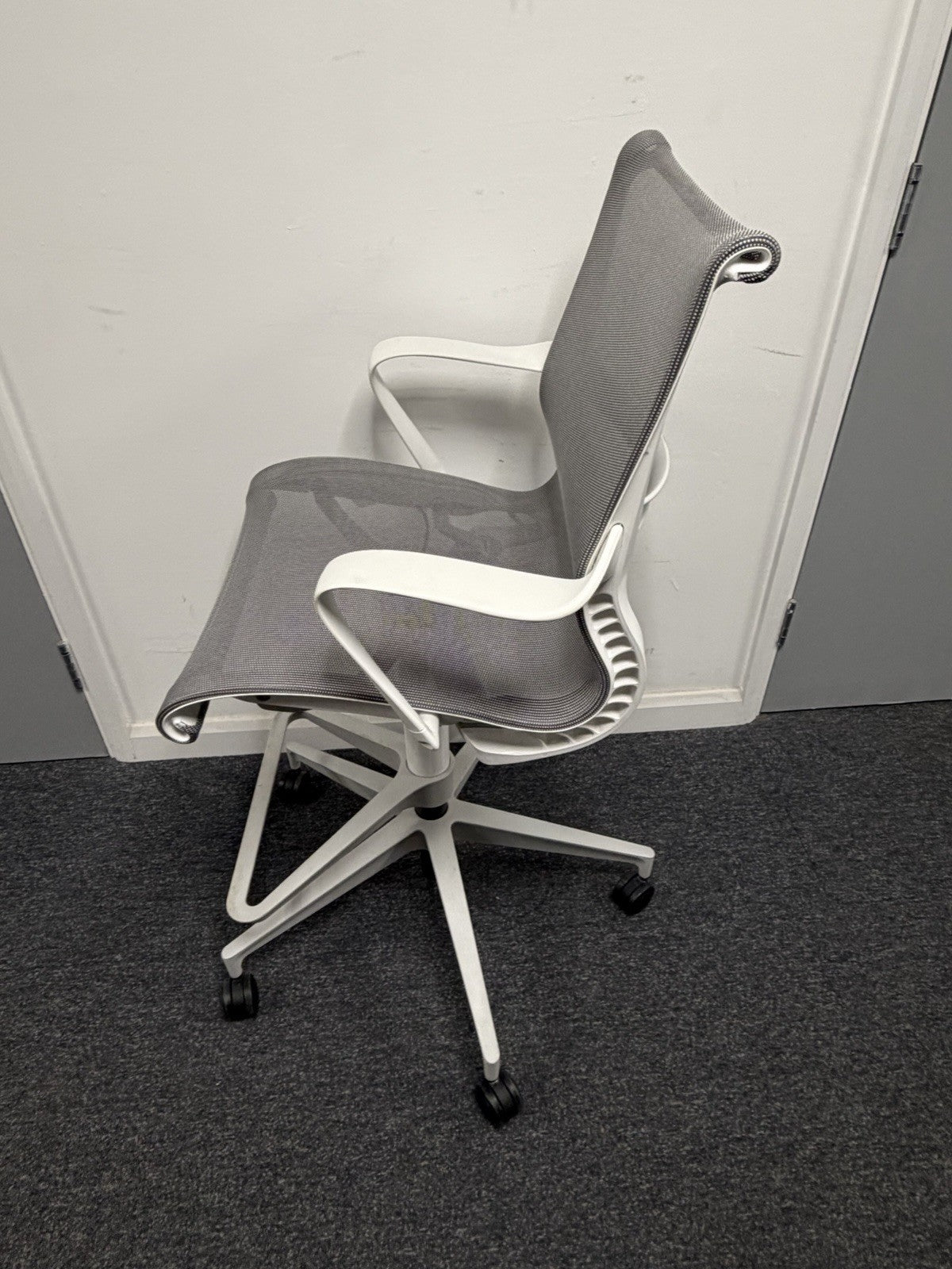 Herman Miller Setu Draughtsman Chair β Grey Mesh Ergonomic Designer Office Chair