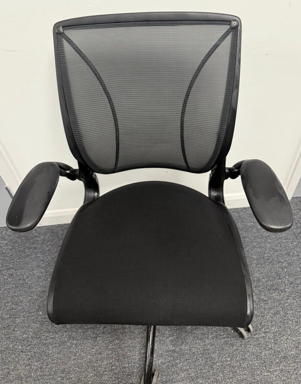 Humanscale Diffrient World Task Chair All Black Edition Mesh Seat and Back