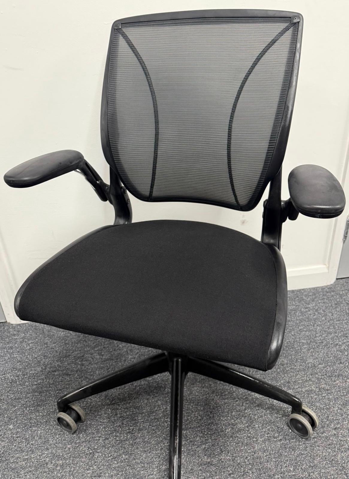 Humanscale Diffrient World Task Chair All Black Edition Mesh Seat and Back