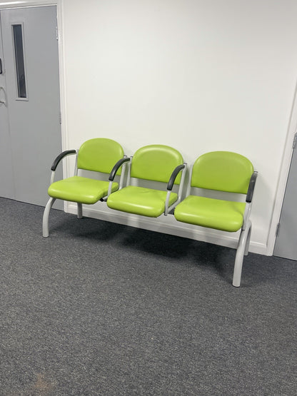 Waiting Room Chairs Bench 3 4 Seater Reception Seating  Clinic Furniture Green
