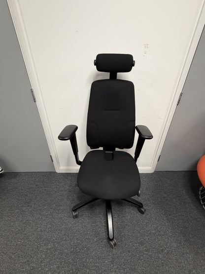 RH Logic 220 Ergo Office Chair Headrest Coccyx Seat Fully Adjustable Chair Black