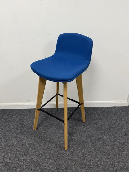 OrangeBox Cubb Bar Stool On Oak Frame 5 Fabric Colour Finishes Available. 
