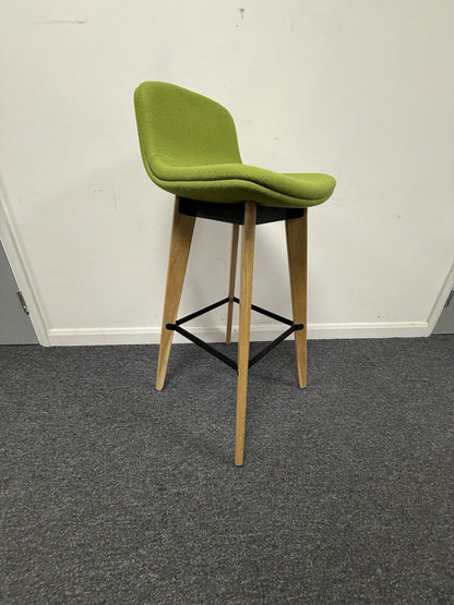 OrangeBox Cubb Bar Stool On Oak Frame 5 Fabric Colour Finishes Available. 