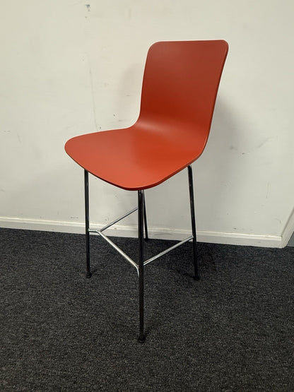 Vitra Hal Bar Stool In Brick Red 2019 Excellent Used Condition