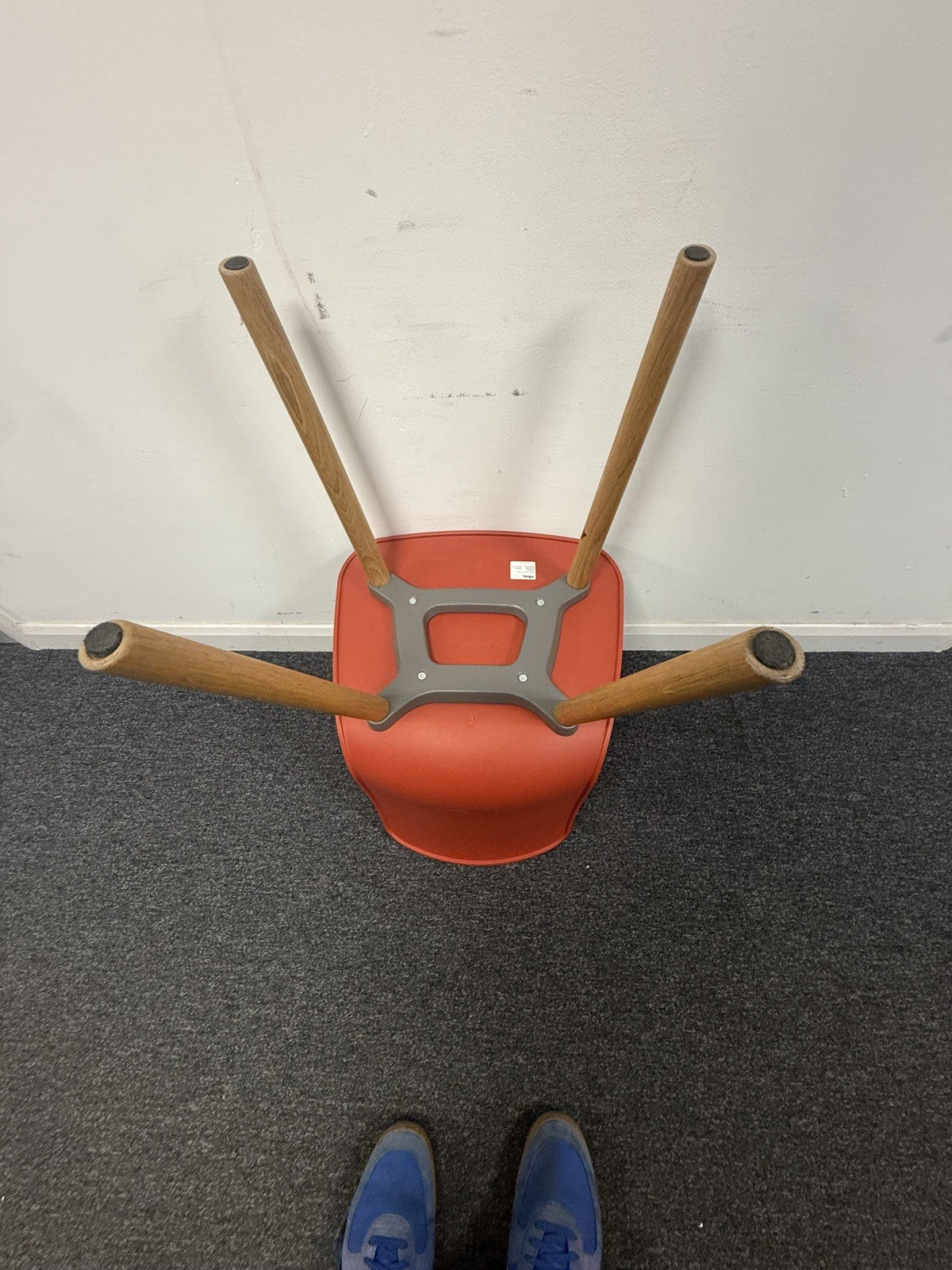 Vitra HAL RE In Brick Red 2019 Wood Dining Chair in excellent condition 