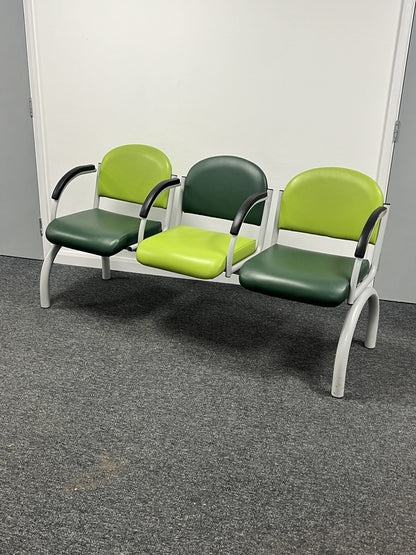 Waiting Room Chairs Bench 3 4 Seater Reception Seating  Clinic Furniture Green