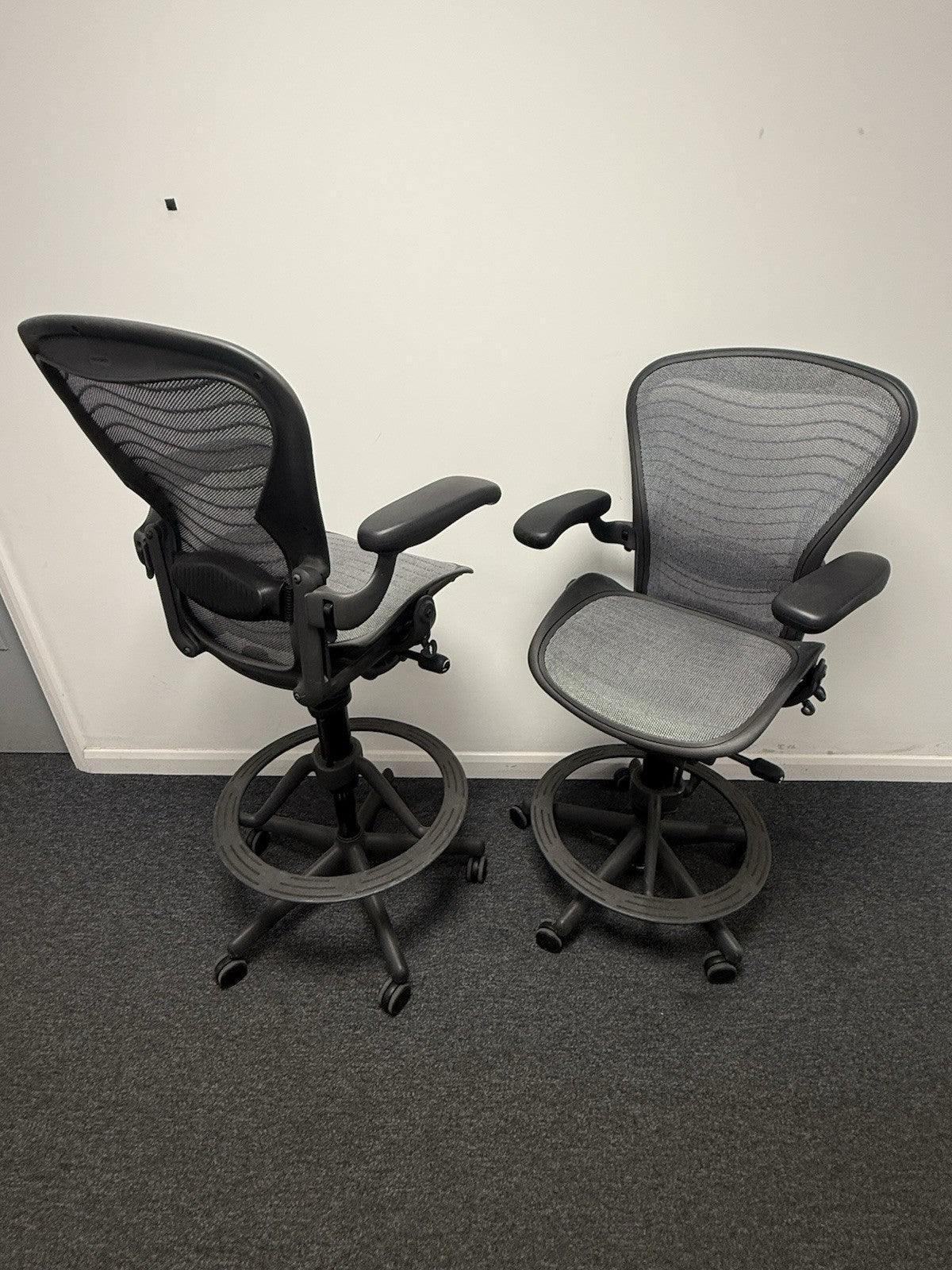 Herman Miller Aeron Work Stool – Adjustable, Ergonomic, Premium Office Chair