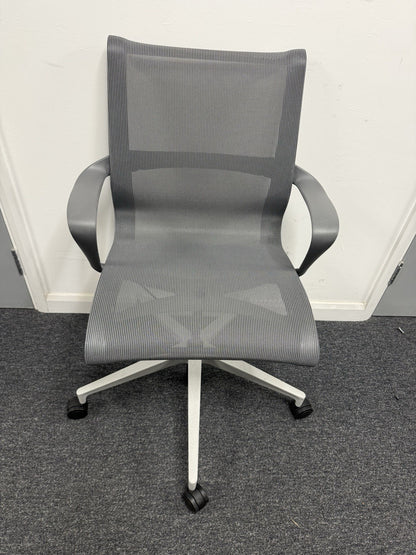 Herman Miller Setu Office Chair – Grey Mesh Ergonomic Design Excellent Condition
