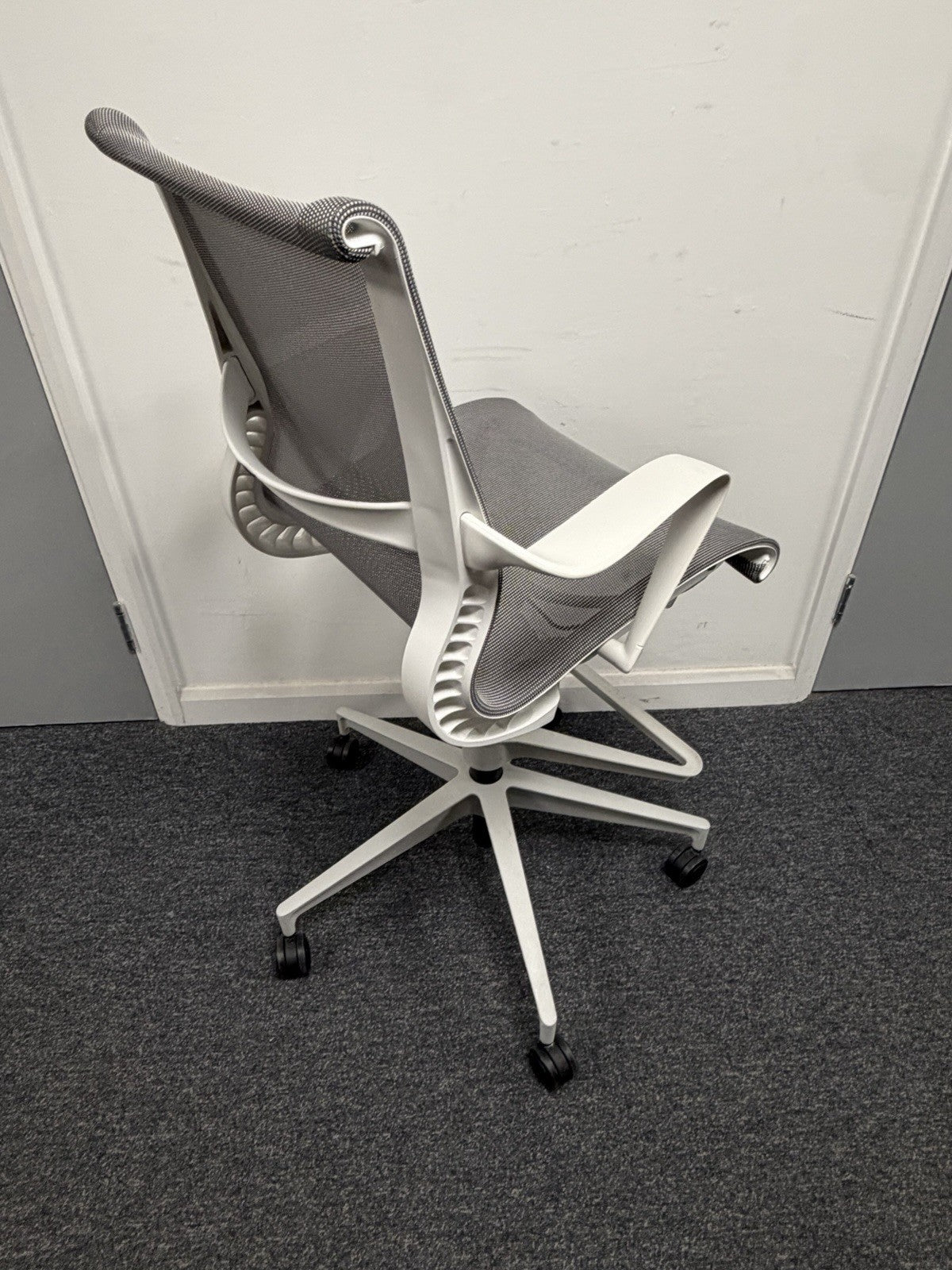 Herman Miller Setu Draughtsman Chair – Grey Mesh Ergonomic Designer Office Chair