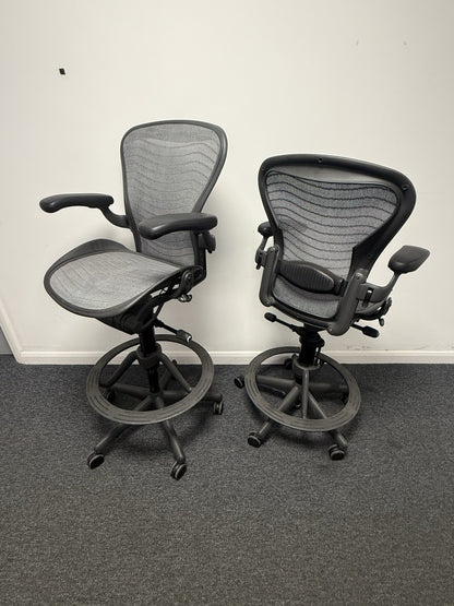 Herman Miller Aeron Work Stool – Adjustable, Ergonomic, Premium Office Chair