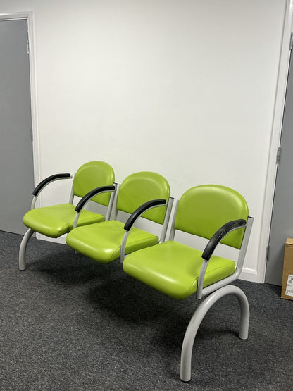 Waiting Room Chairs Bench 3 4 Seater Reception Seating  Clinic Furniture Green