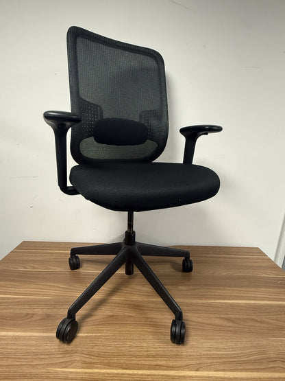 Orangebox Do Task Chair Black Mesh Back Adjustable Swivel Office Chair VGC