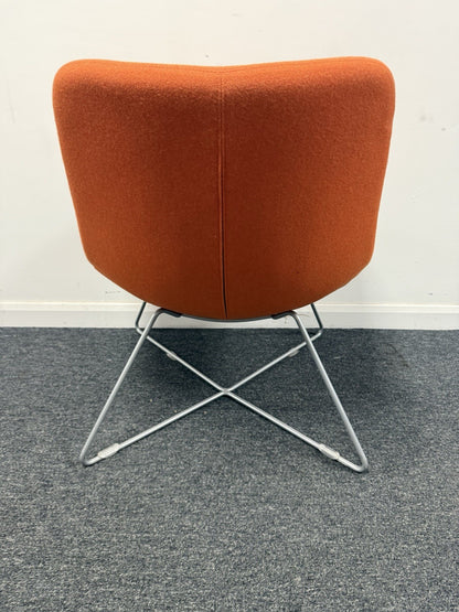 Orangebox AVI 03 Collaborative Feature Chair In Jaffa Orange Mineral Grey Seat