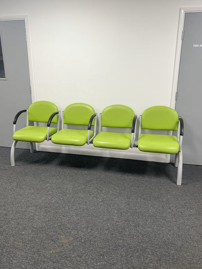 Waiting Room Chairs Bench 3 4 Seater Reception Seating  Clinic Furniture Green