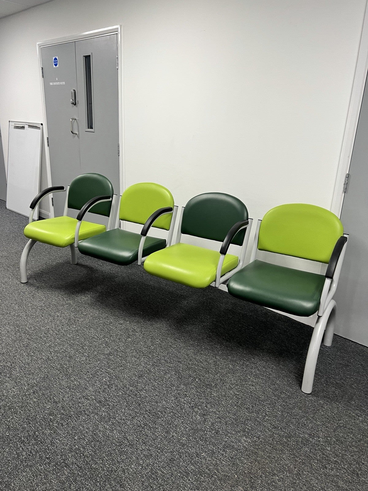 Waiting Room Chairs Bench 3 4 Seater Reception Seating  Clinic Furniture Green