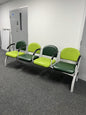 Waiting Room Chairs Bench 3 4 Seater Reception Seating  Clinic Furniture Green