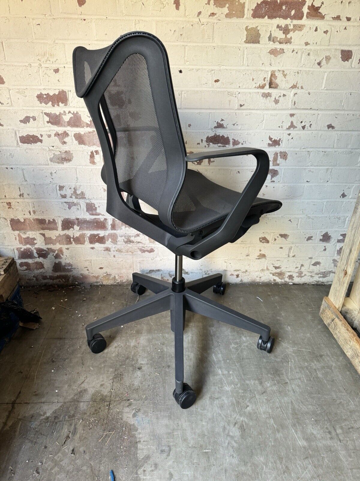 Herman Miller Cosm Low Back Office Chair - Graphite Mesh On Graphite Frame