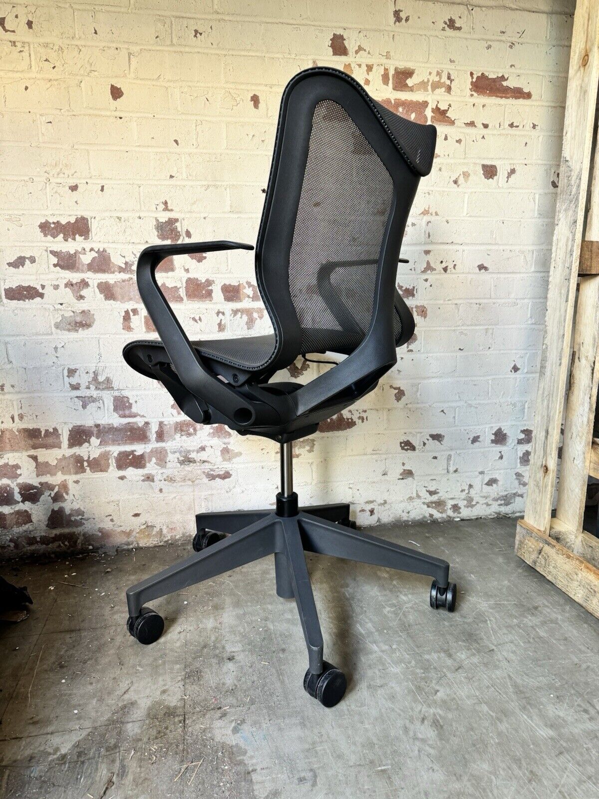 Herman Miller Cosm Low Back Office Chair - Graphite Mesh On Graphite Frame