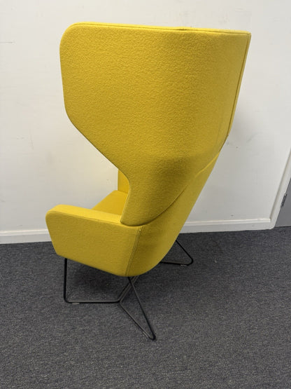 Ocee Design Harc Tub High Back Skid Frame In Yellow Fabric