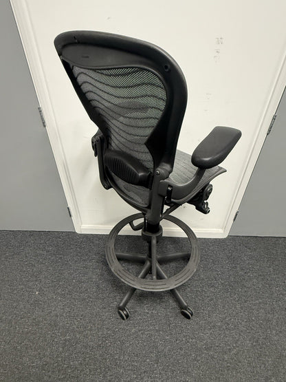 Herman Miller Aeron Work Stool – Adjustable, Ergonomic, Premium Office Chair