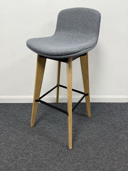 OrangeBox Cubb Bar Stool On Oak Frame 5 Fabric Colour Finishes Available. 