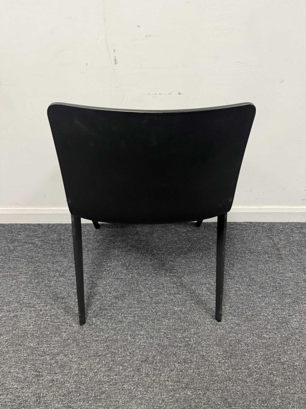 Brunner A -Chair Conference Dining Chair Black Shell Grey Upholstered Seat