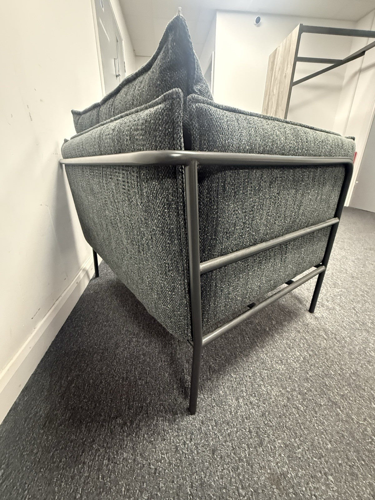 Bolia Pepe Armchair – Designer Scandinavian Lounge Chair – Dark Grey Fabric