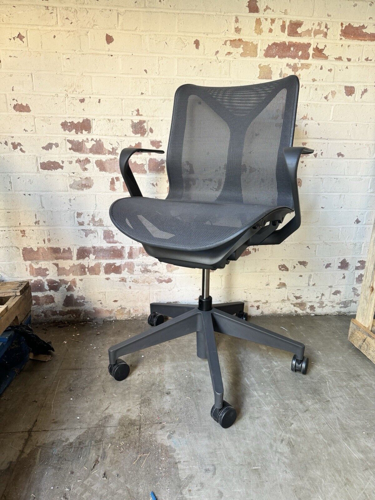 Herman Miller Cosm Low Back Office Chair - Graphite Mesh On Graphite Frame