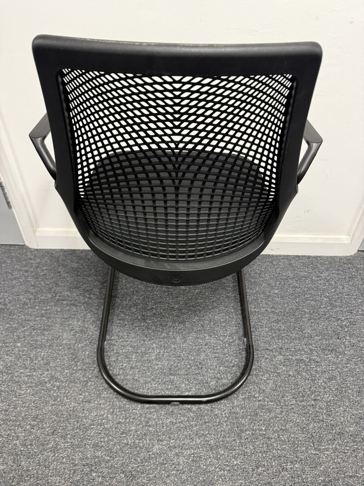 Herman Miller Sayl Conference Chair, Black Triflex / Fabric, Cantilever Frame