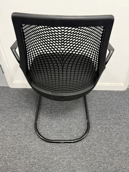 Herman Miller Sayl Conference Chair, Black Triflex / Fabric, Cantilever Frame