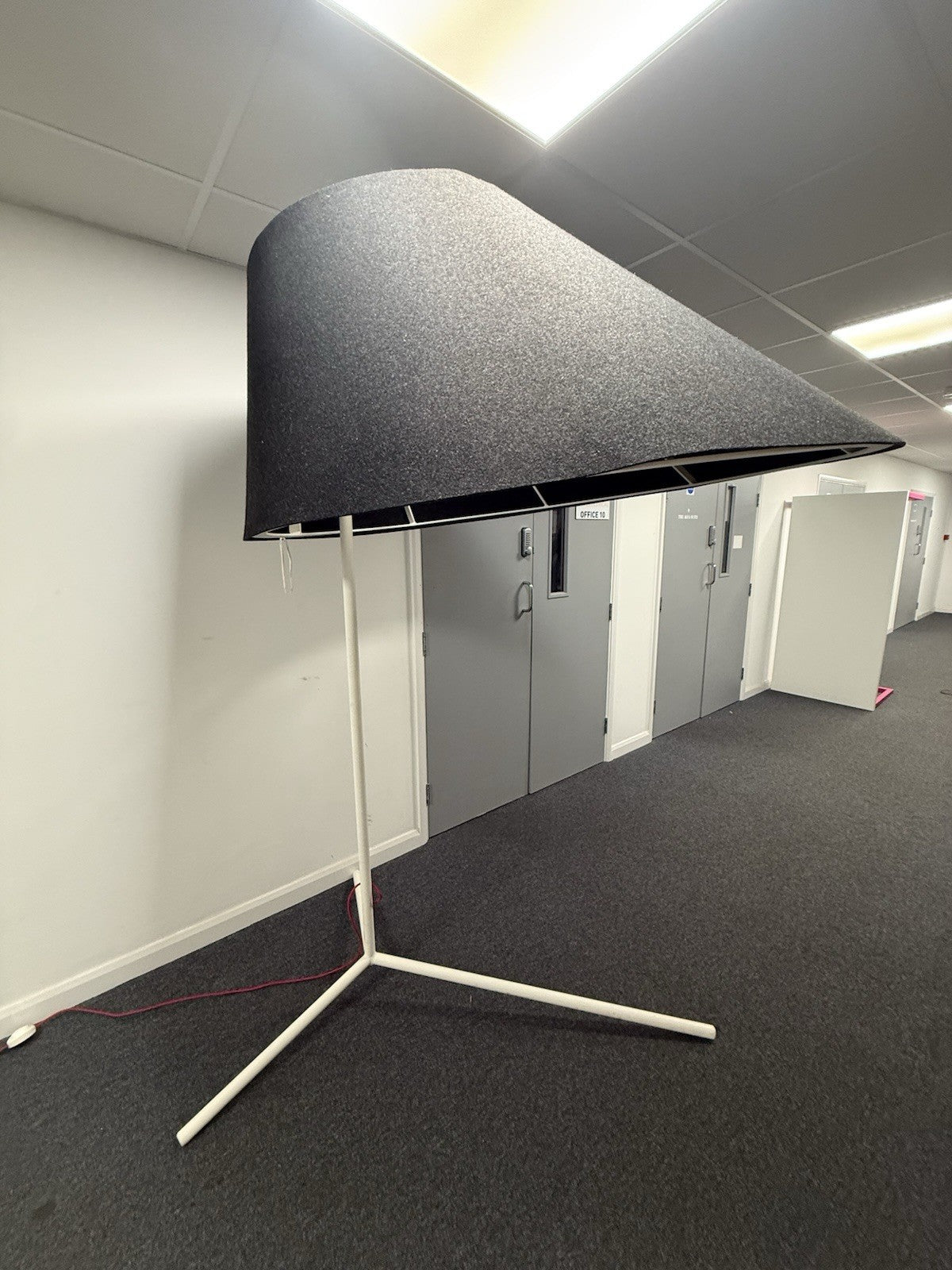 BuzziShade Standing Floor Lamp Extra Large Designer Statement Light Black Shade