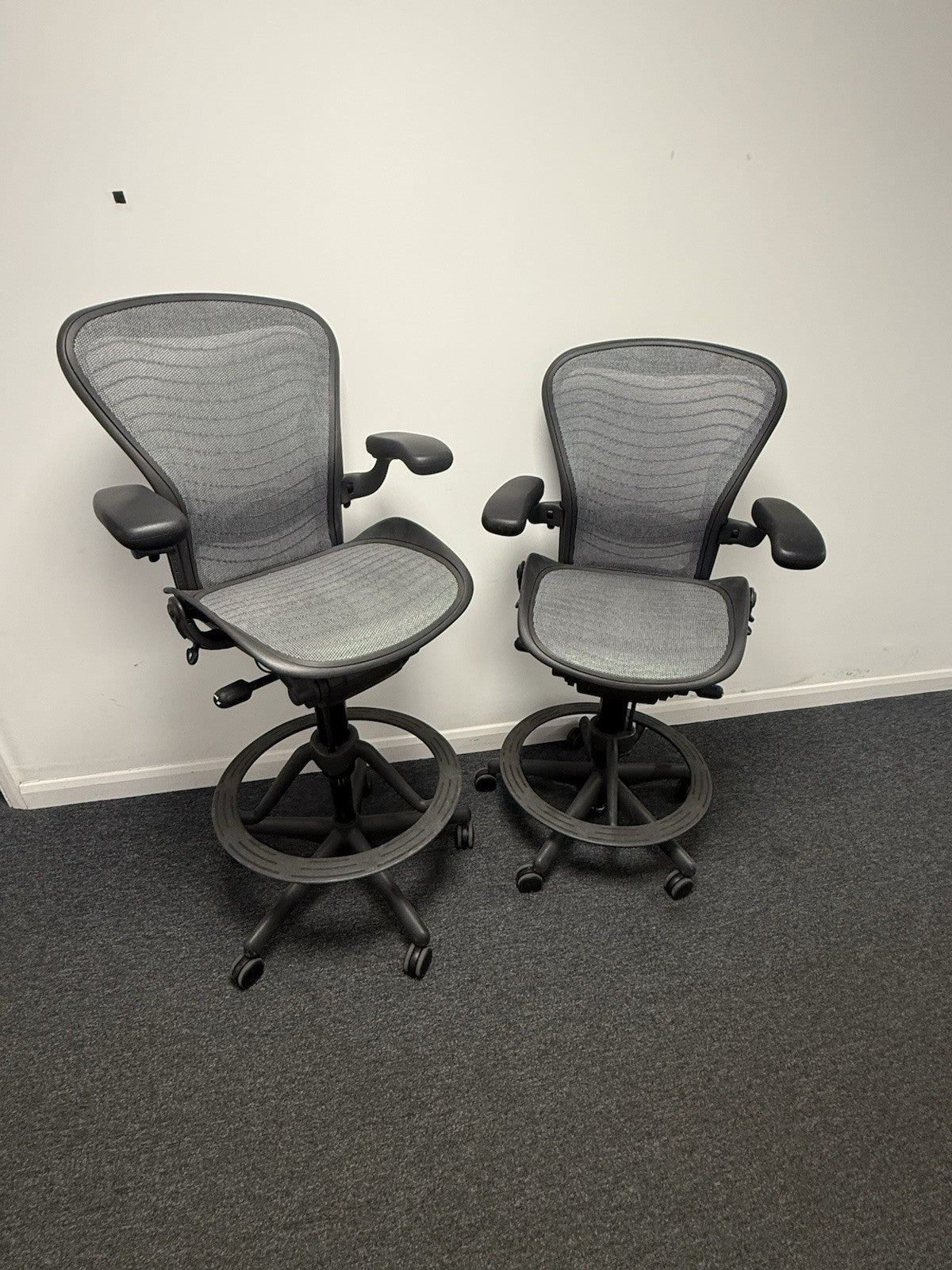 Herman Miller Aeron Work Stool – Adjustable, Ergonomic, Premium Office Chair