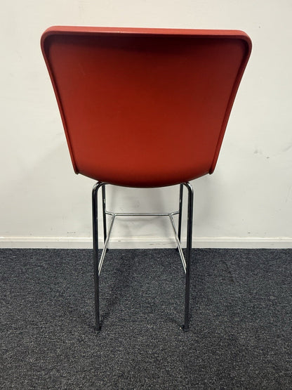 Vitra Hal Bar Stool In Brick Red 2019 Excellent Used Condition
