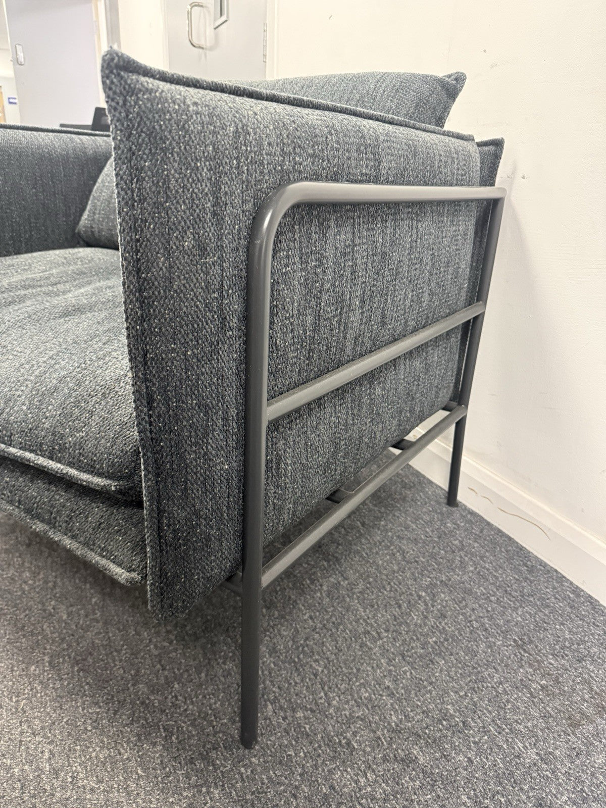 Bolia Pepe Armchair – Designer Scandinavian Lounge Chair – Dark Grey Fabric