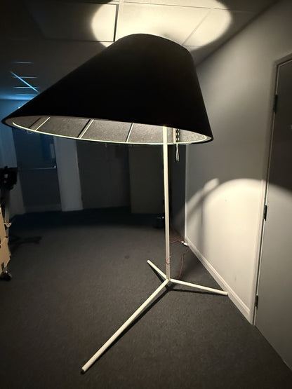 BuzziShade Standing Floor Lamp Extra Large Designer Statement Light Black Shade