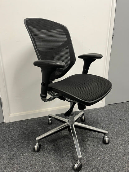 Ergohuman Ergonomic Office Chair – Mesh Seat & Back – Fully Adjustable – Black