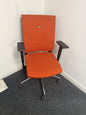 Elite i-Sit Orange Ergonomic Office Task Chair | Adjustable Arms | Swivel