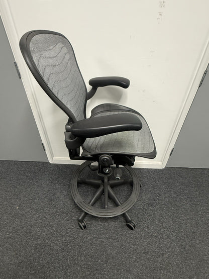 Herman Miller Aeron Work Stool – Adjustable, Ergonomic, Premium Office Chair