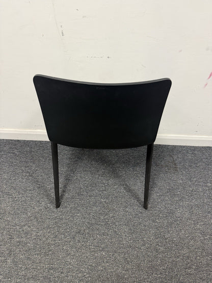 🪑 Brunner A-Chair – Modern Designer Chair – Grey Upholstered – Black Frame