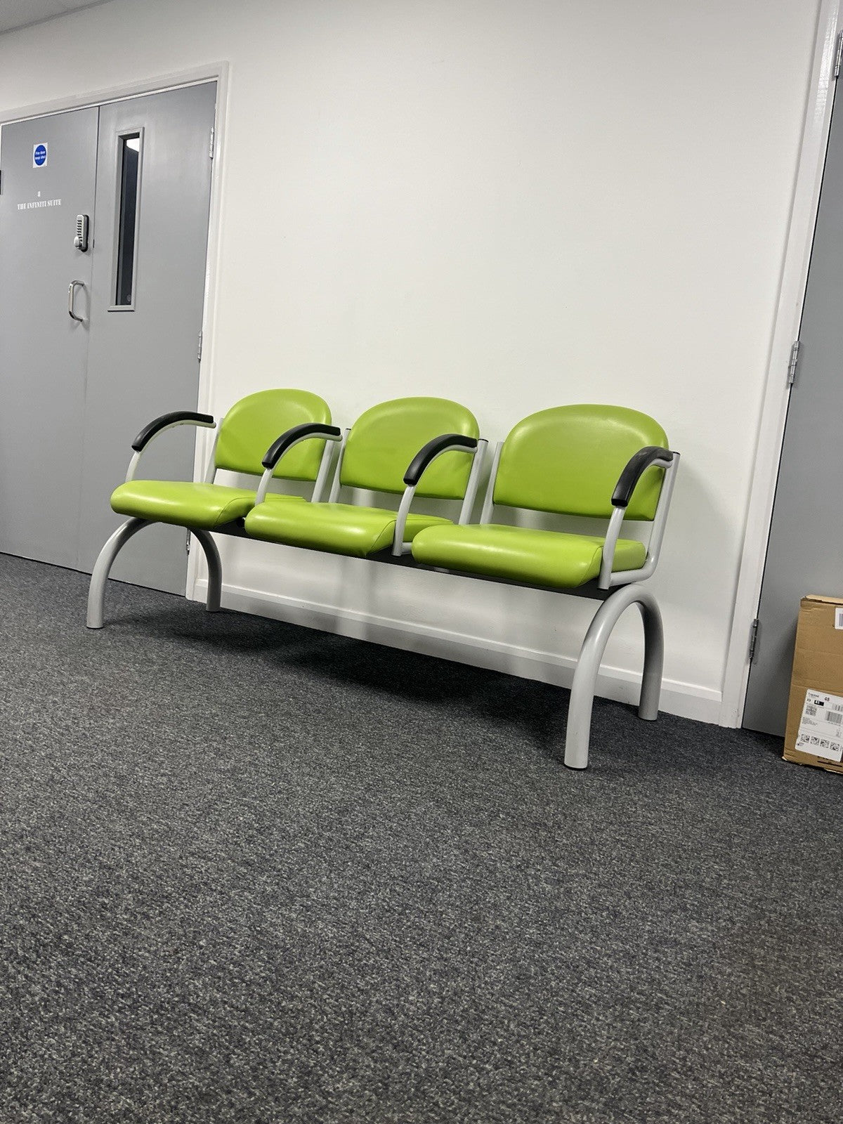 Waiting Room Chairs Bench 3 4 Seater Reception Seating  Clinic Furniture Green