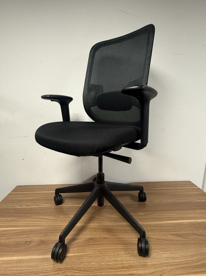 Orangebox Do Task Chair Black Mesh Back Adjustable Swivel Office Chair VGC