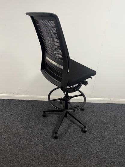Steelcase Think V2 Draughtsman Chair Black Mesh Ergonomic Office Laboratory VGC
