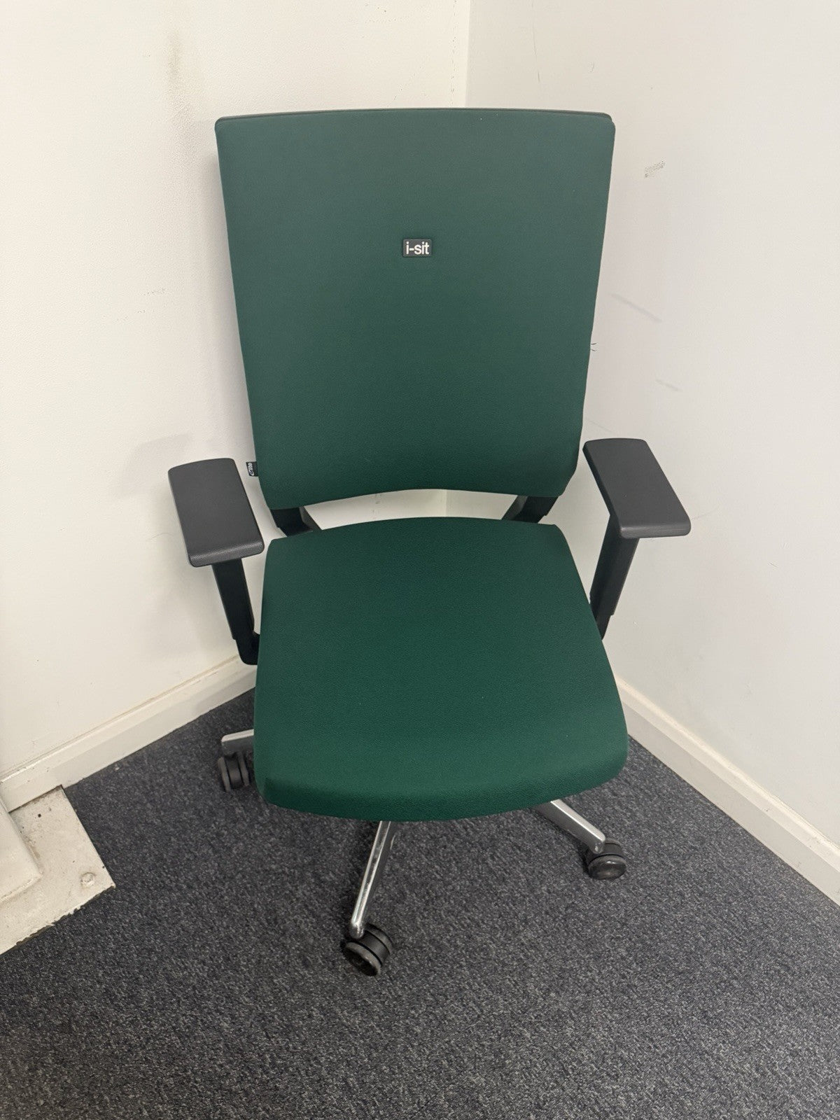 Elite i-Sit Green Ergonomic Office Task Chair | Adjustable Arms | Swivel