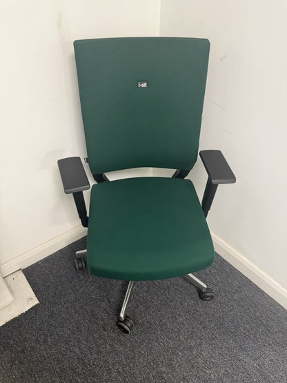 Elite i-Sit Green Ergonomic Office Task Chair | Adjustable Arms | Swivel