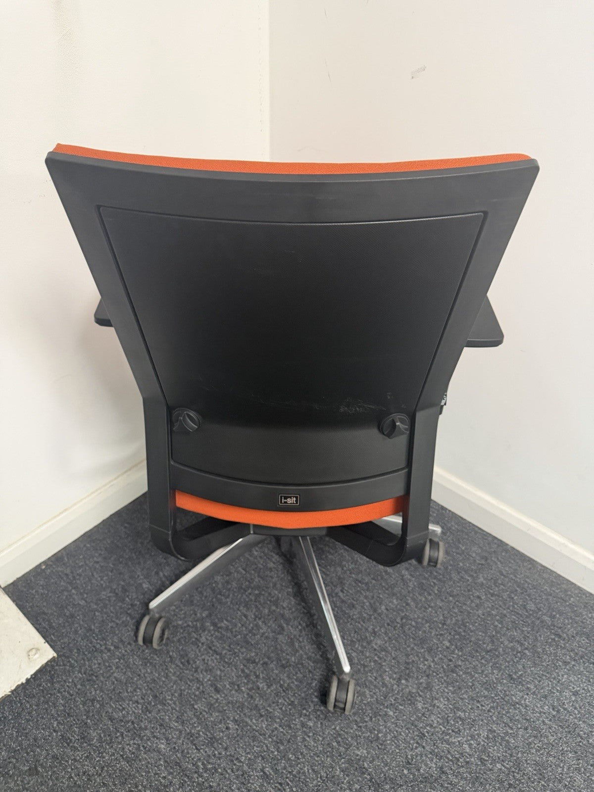 Elite i-Sit Orange Ergonomic Office Task Chair | Adjustable Arms | Swivel