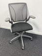 Humanscale Diffrient World Chair In Grey Mesh & Padded Seat