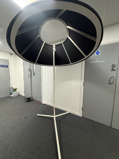 BuzziShade Standing Floor Lamp Extra Large Designer Statement Light Black Shade