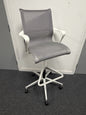 Herman Miller Setu Draughtsman Chair – Grey Mesh Ergonomic Designer Office Chair