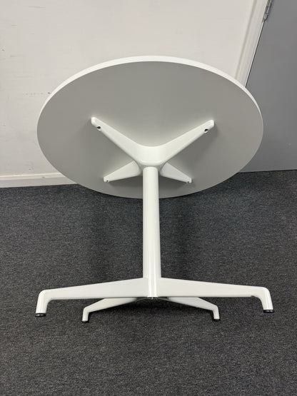 Herman Miller Civic Round Works Table In White Very Good Condition